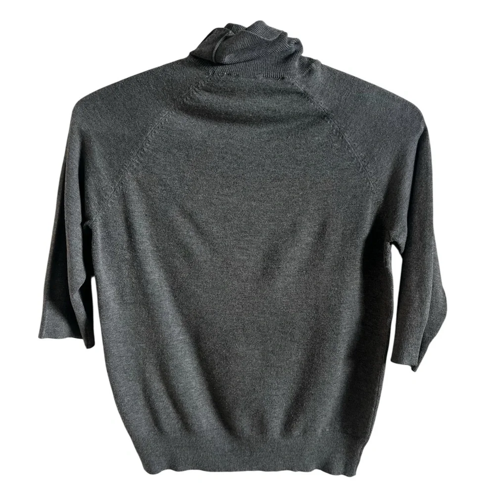 Zara Women’s Turtleneck Short Sleeve Grey Sweater- Size Small - Picture 3 of 5